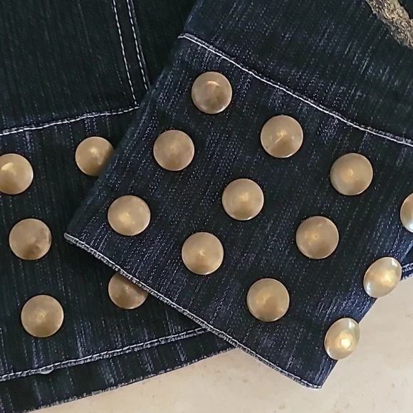 Vintage Denim Studded Jacket - Picture 16 of 16